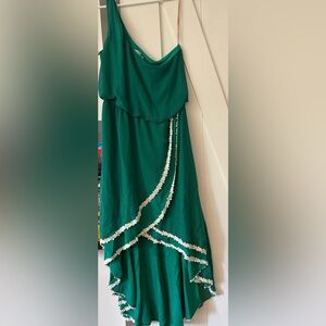 Off the shoulder Green dress